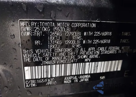 2021 Toyota Rav4 Prime Se from USA, damaged, VIN JTMAB3FV9MD032477